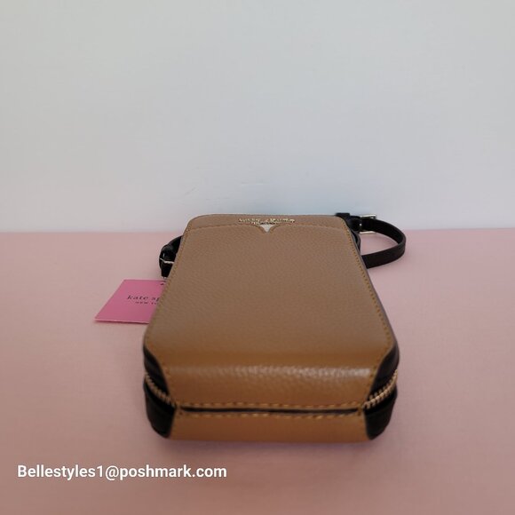 KATE SPADE Zeezee North South Pebbled Leather Phone Crossbody Bag- Bungalow M🎈⭐ - Picture 10 of 16